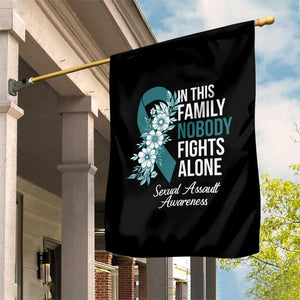 Sexual Assault Awareness Garden Flag In This Family Nobody Fights Alone TS14 Print Your Wear