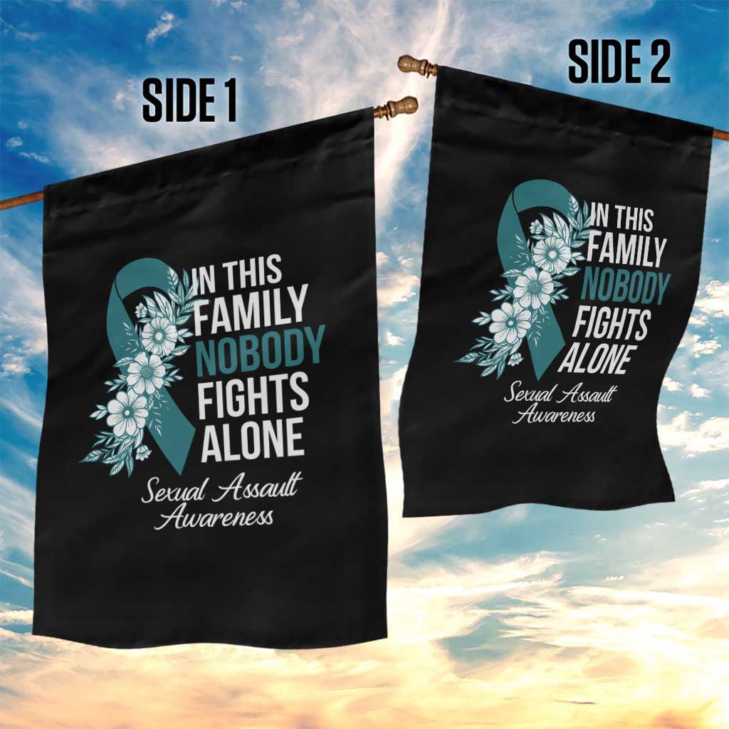 Sexual Assault Awareness Garden Flag In This Family Nobody Fights Alone TS14 Print Your Wear