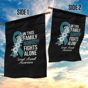 Sexual Assault Awareness Garden Flag In This Family Nobody Fights Alone TS14 Print Your Wear