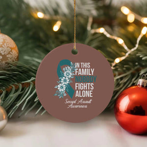 Sexual Assault Awareness Ceramic Ornament In This Family Nobody Fights Alone TS14 1pc Mocha Print Your Wear