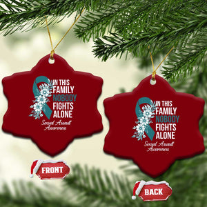 Sexual Assault Awareness Ceramic Ornament In This Family Nobody Fights Alone TS14 Print Your Wear