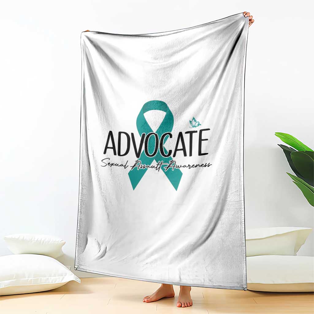 Sexual Assault Awareness Advocate Throw Blanket TS14 Print Your Wear