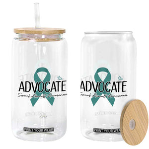Sexual Assault Awareness Advocate Glass Can TS14 Print Your Wear