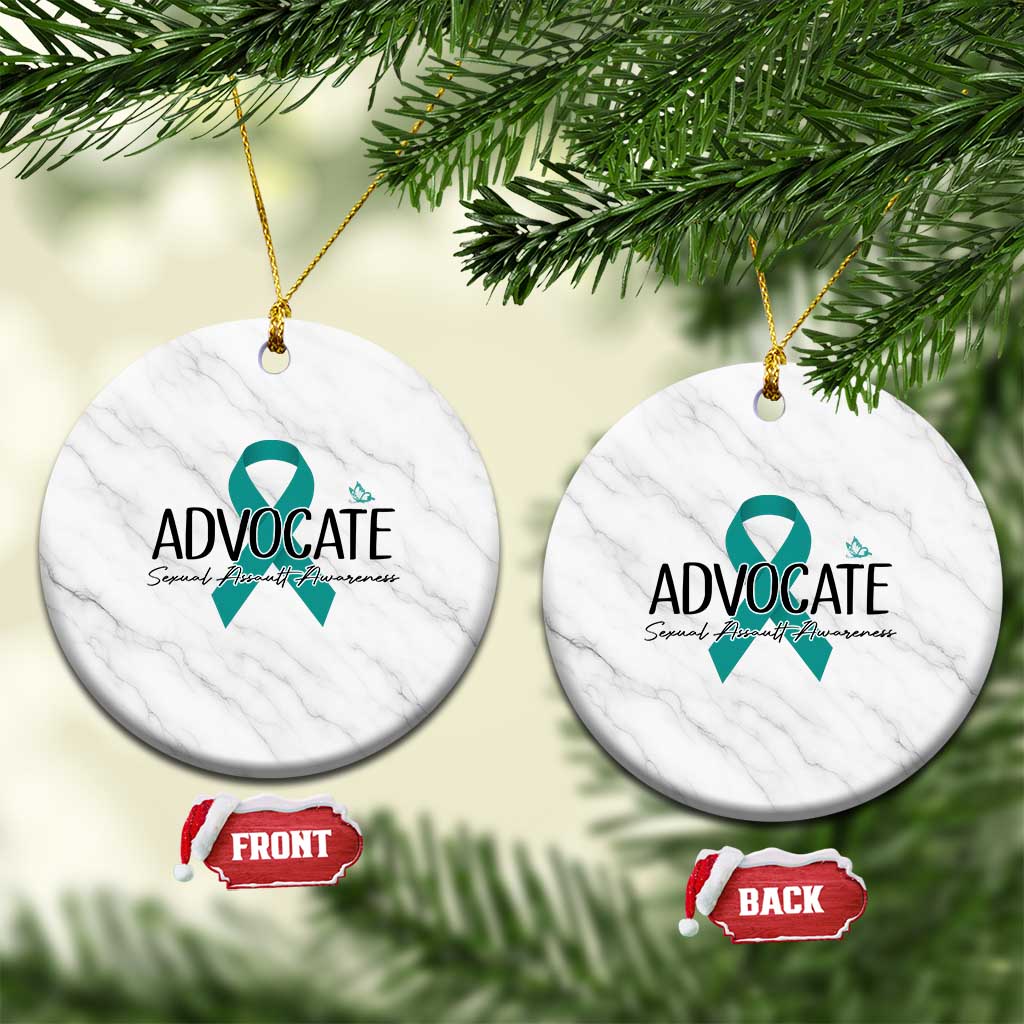 Sexual Assault Awareness Advocate Ceramic Ornament TS14 1pc White Marble Print Your Wear