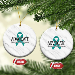 Sexual Assault Awareness Advocate Ceramic Ornament TS14 1pc White Marble Print Your Wear
