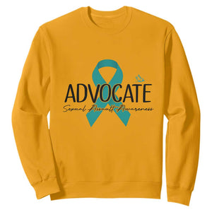 Sexual Assault Awareness Advocate Sweatshirt TS14 Gold Print Your Wear