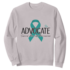 Sexual Assault Awareness Advocate Sweatshirt TS14 Ice Gray Print Your Wear