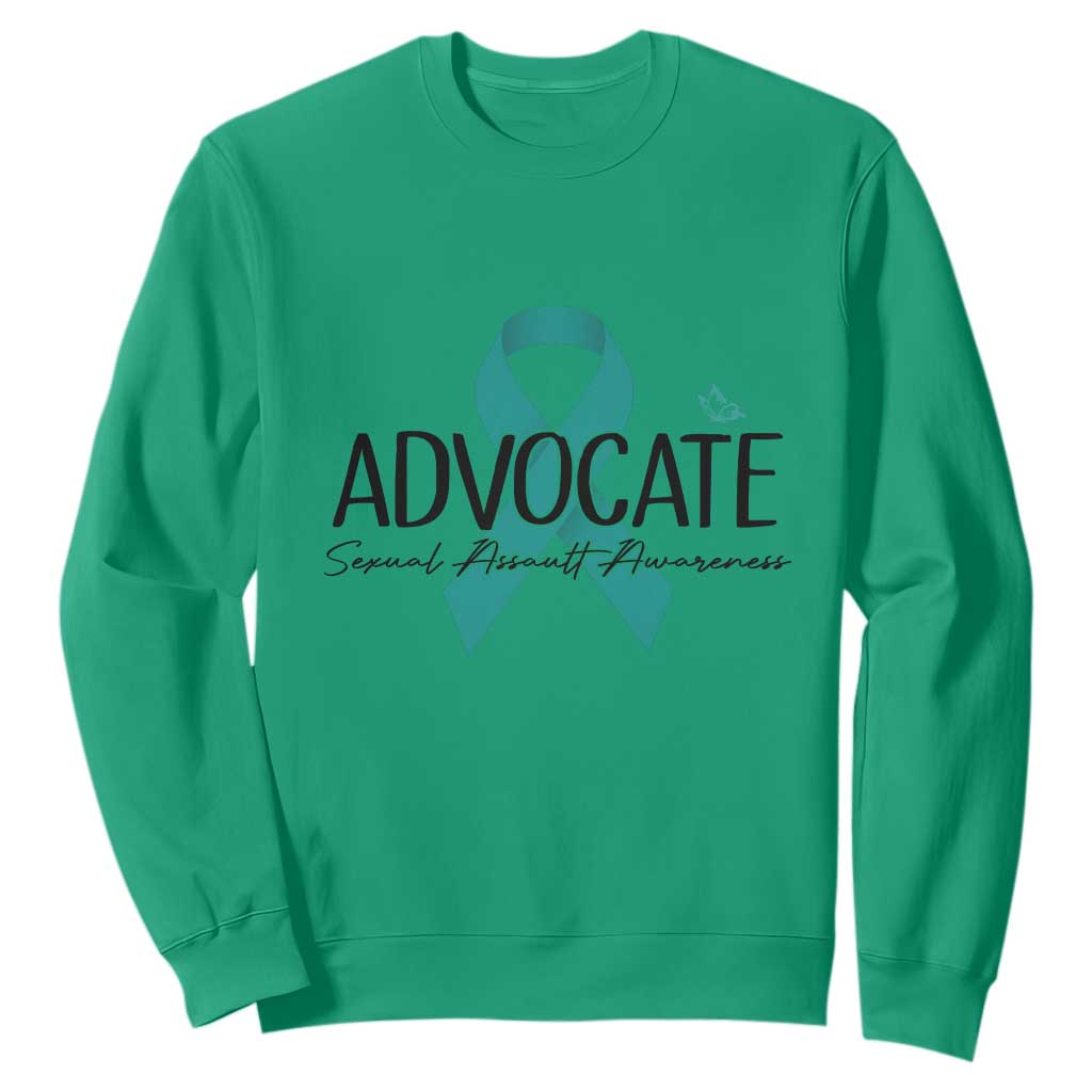 Sexual Assault Awareness Advocate Sweatshirt TS14 Irish Green Print Your Wear