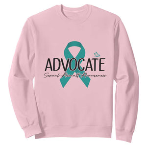 Sexual Assault Awareness Advocate Sweatshirt TS14 Light Pink Print Your Wear