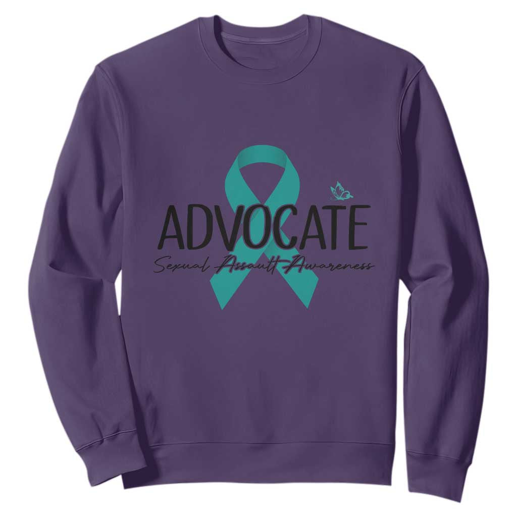 Sexual Assault Awareness Advocate Sweatshirt TS14 Purple Print Your Wear