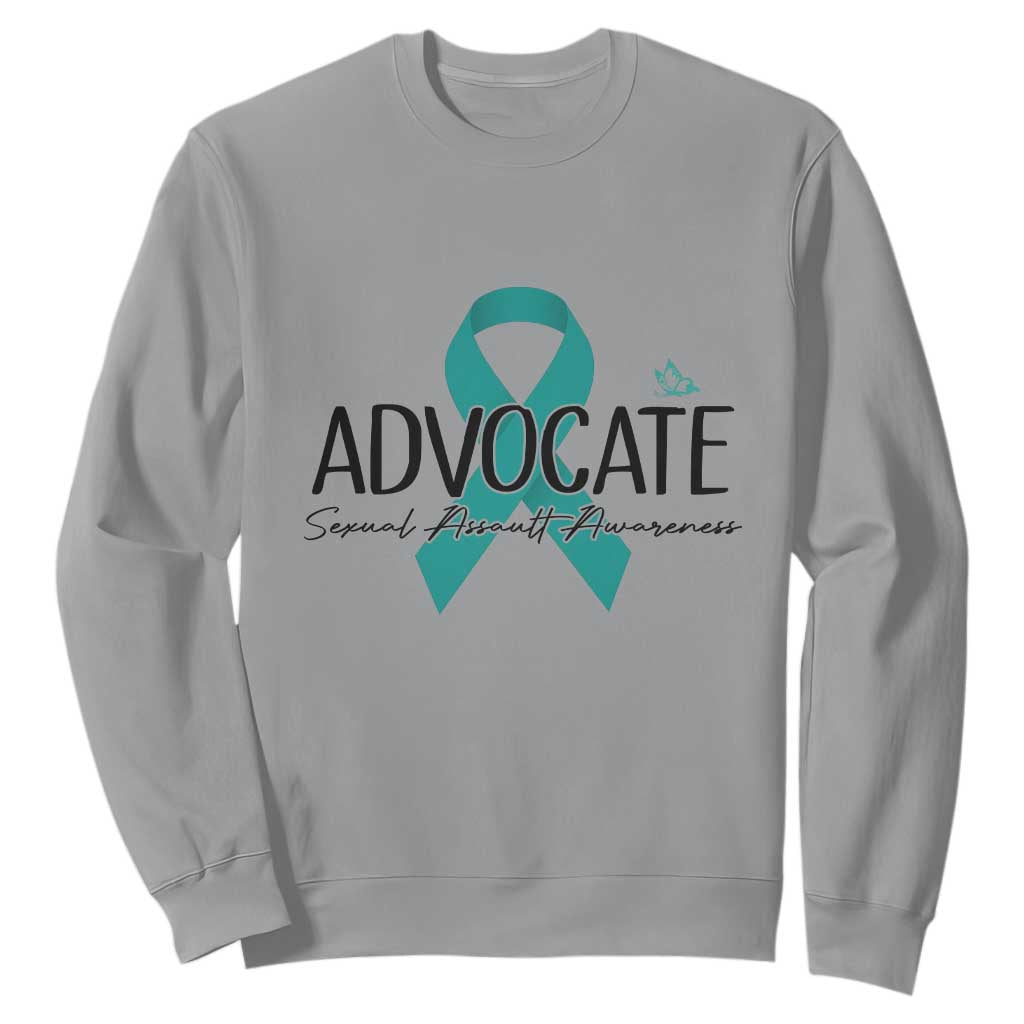Sexual Assault Awareness Advocate Sweatshirt TS14 Sport Gray Print Your Wear
