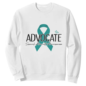 Sexual Assault Awareness Advocate Sweatshirt TS14 White Print Your Wear