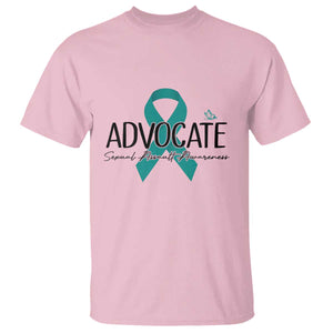 Sexual Assault Awareness Advocate T Shirt TS14 Light Pink Print Your Wear