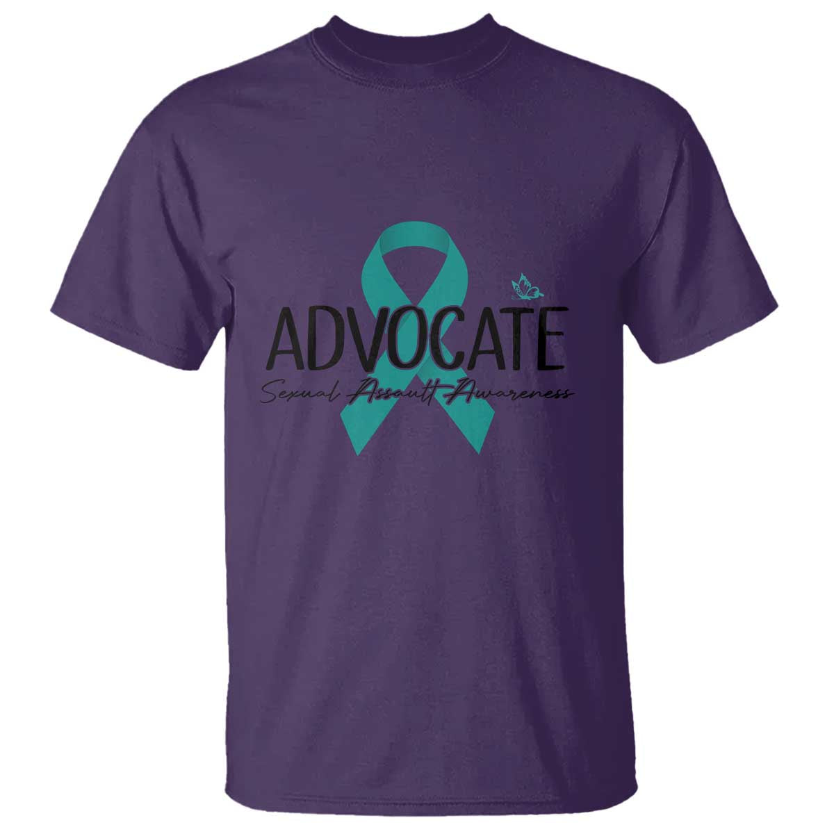 Sexual Assault Awareness Advocate T Shirt TS14 Purple Print Your Wear