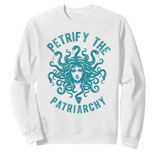 Sexual Assault Awareness Sweatshirt Petrify The Patriarchy Medusa Feminism TS14 White Print Your Wear