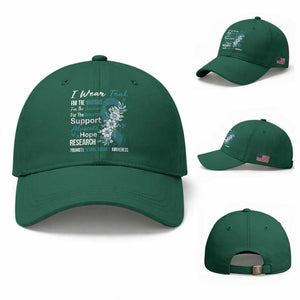 Sexual Assault Awareness Baseball Cap Teal Ribbon Flower TS14 Baseball Cap Universal Fit Irish Green Print Your Wear