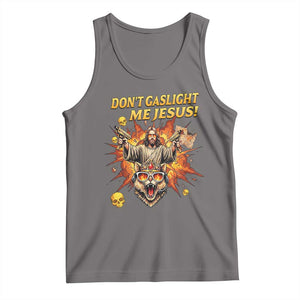 Don't Gaslight Me Jesus Tank Top Funny Princess Cat Sci-Fi Book Lover TS14 Deep Heather Print Your Wear