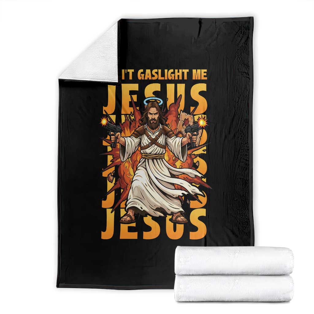 Don't Gaslight Me Jesus Throw Blanket Funny Princess Cat Christian Meme TS14 Black Print Your Wear