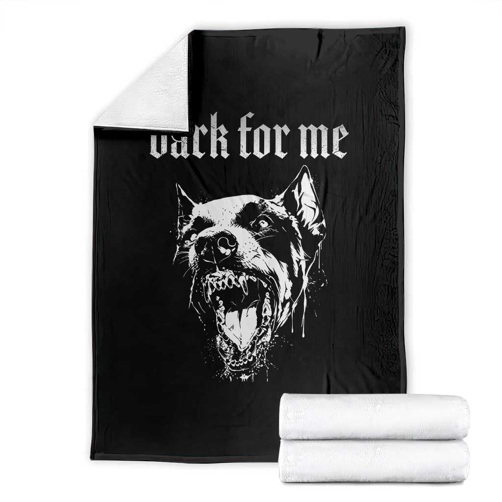 Bark For Me Throw Blanket Gothic Dog Graphic TS14 Black Print Your Wear