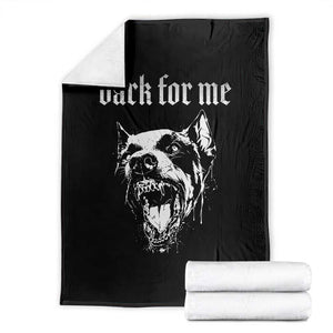 Bark For Me Throw Blanket Gothic Dog Graphic TS14 Black Print Your Wear