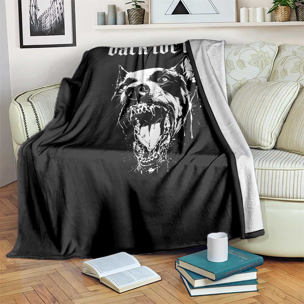 Bark For Me Throw Blanket Gothic Dog Graphic TS14 Print Your Wear