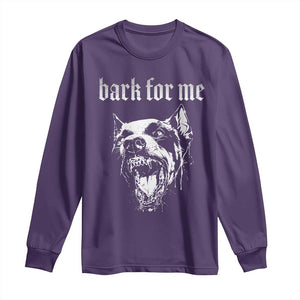 Bark For Me Long Sleeve Shirt Gothic Dog Graphic TS14 Purple Print Your Wear
