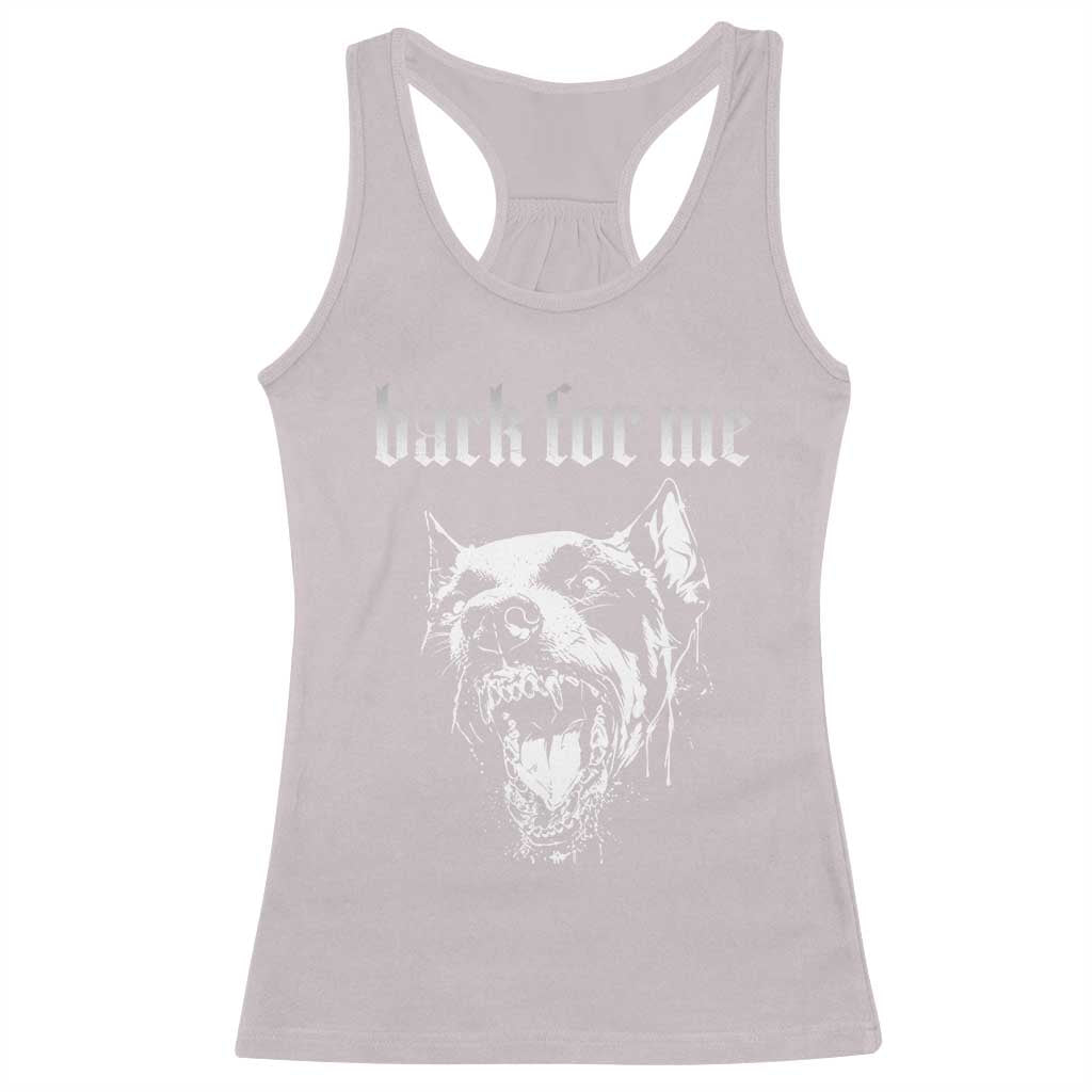 Bark For Me Racerback Tank Top Gothic Dog Graphic TS14 Ice Gray Print Your Wear