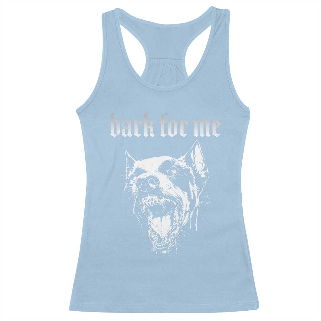 Bark For Me Racerback Tank Top Gothic Dog Graphic TS14 Light Blue Print Your Wear
