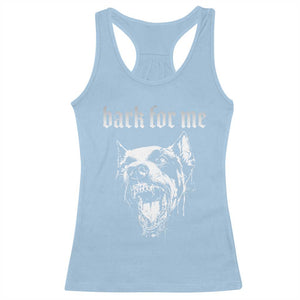 Bark For Me Racerback Tank Top Gothic Dog Graphic TS14 Light Blue Print Your Wear