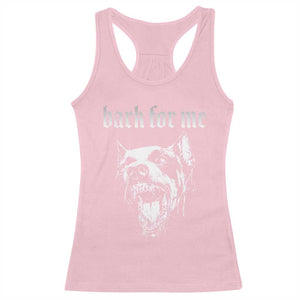 Bark For Me Racerback Tank Top Gothic Dog Graphic TS14 Light Pink Print Your Wear