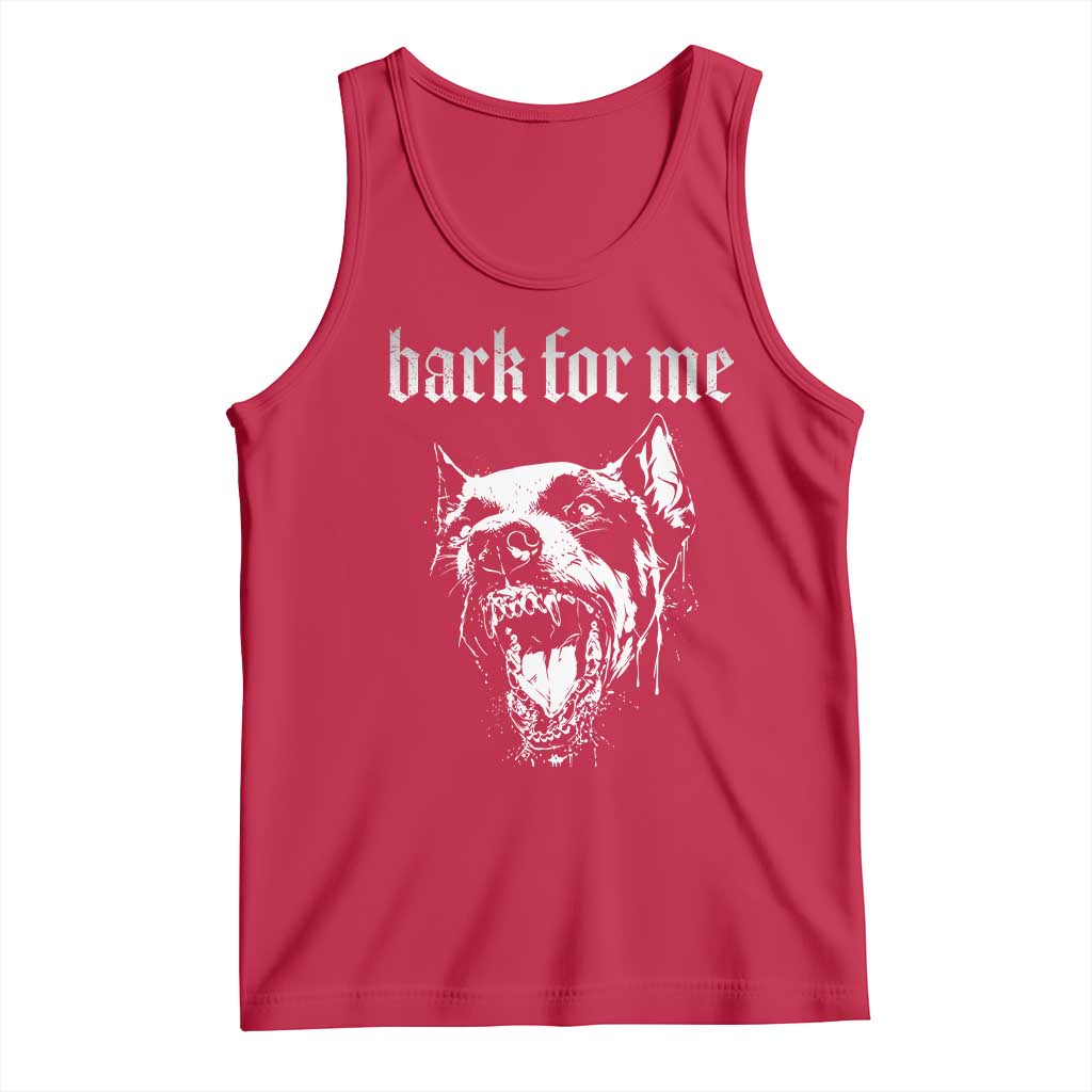 Bark For Me Tank Top Gothic Dog Graphic TS14 Red Print Your Wear