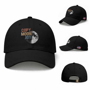 Copy Moon Joy Baseball Cap Funny Lunar Quote Graphic TS14 Baseball Cap Universal Fit Black Print Your Wear
