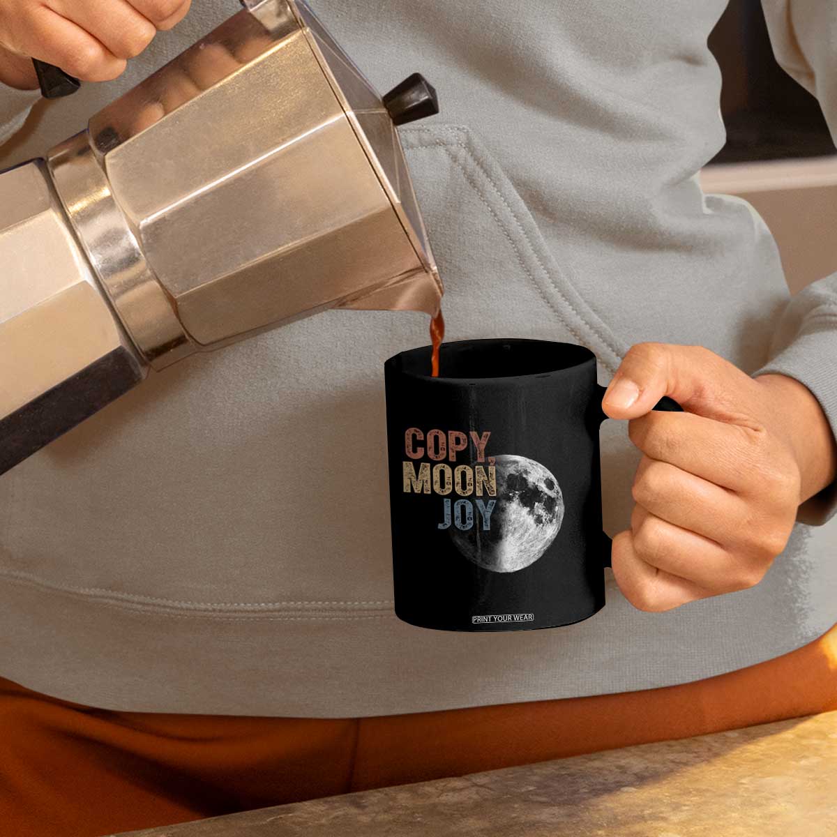 Copy Moon Joy Coffee Mug Funny Lunar Quote Graphic TS14 Print Your Wear