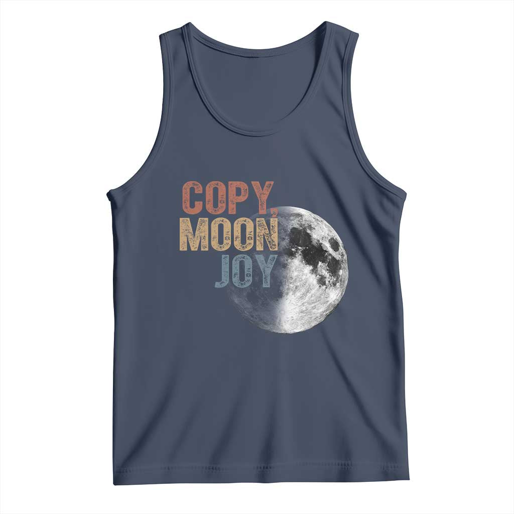 Copy Moon Joy Tank Top Funny Lunar Quote Graphic TS14 Navy Print Your Wear