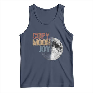 Copy Moon Joy Tank Top Funny Lunar Quote Graphic TS14 Navy Print Your Wear