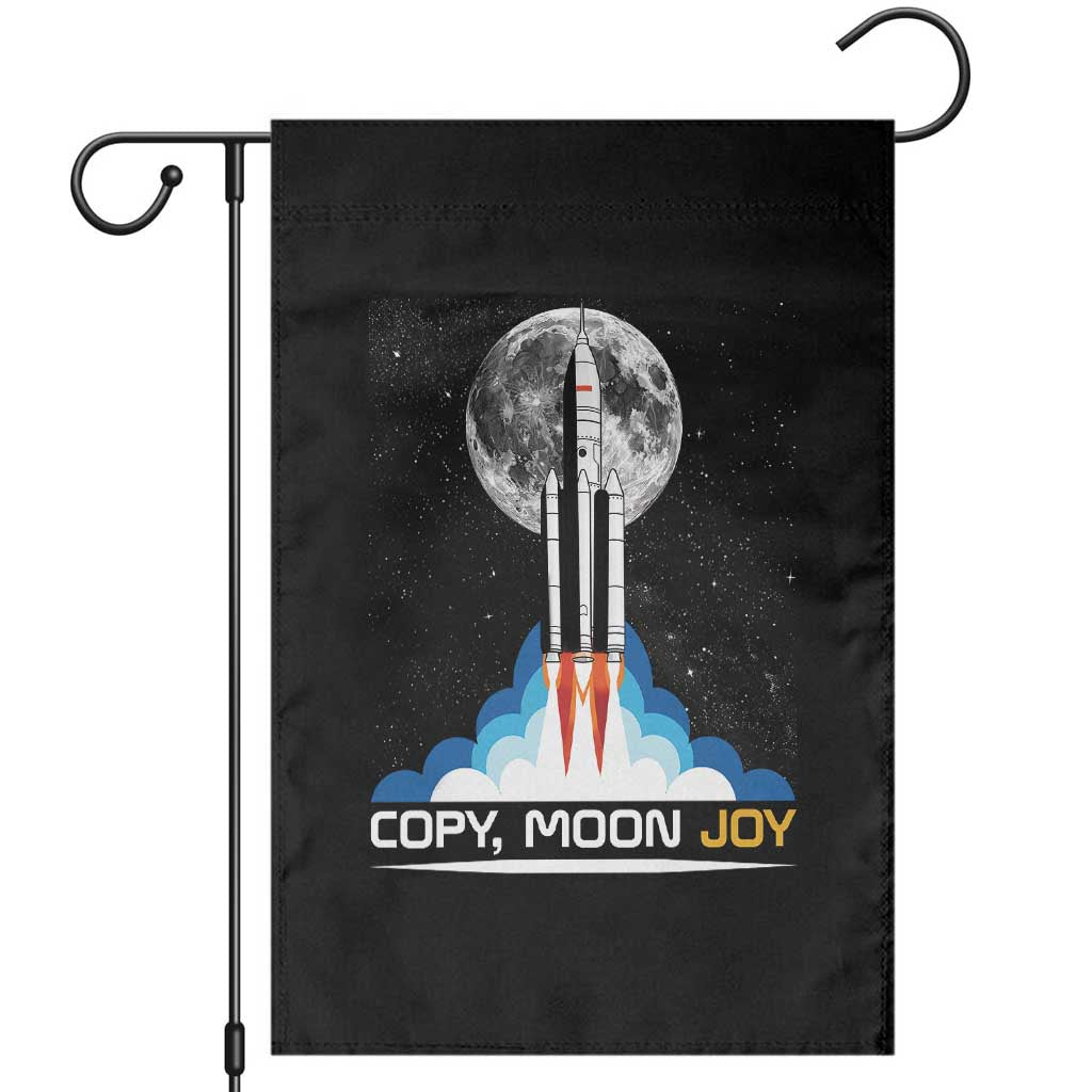 Copy Moon Joy Garden Flag Rocket Launch Full Moon TS14 Black Print Your Wear