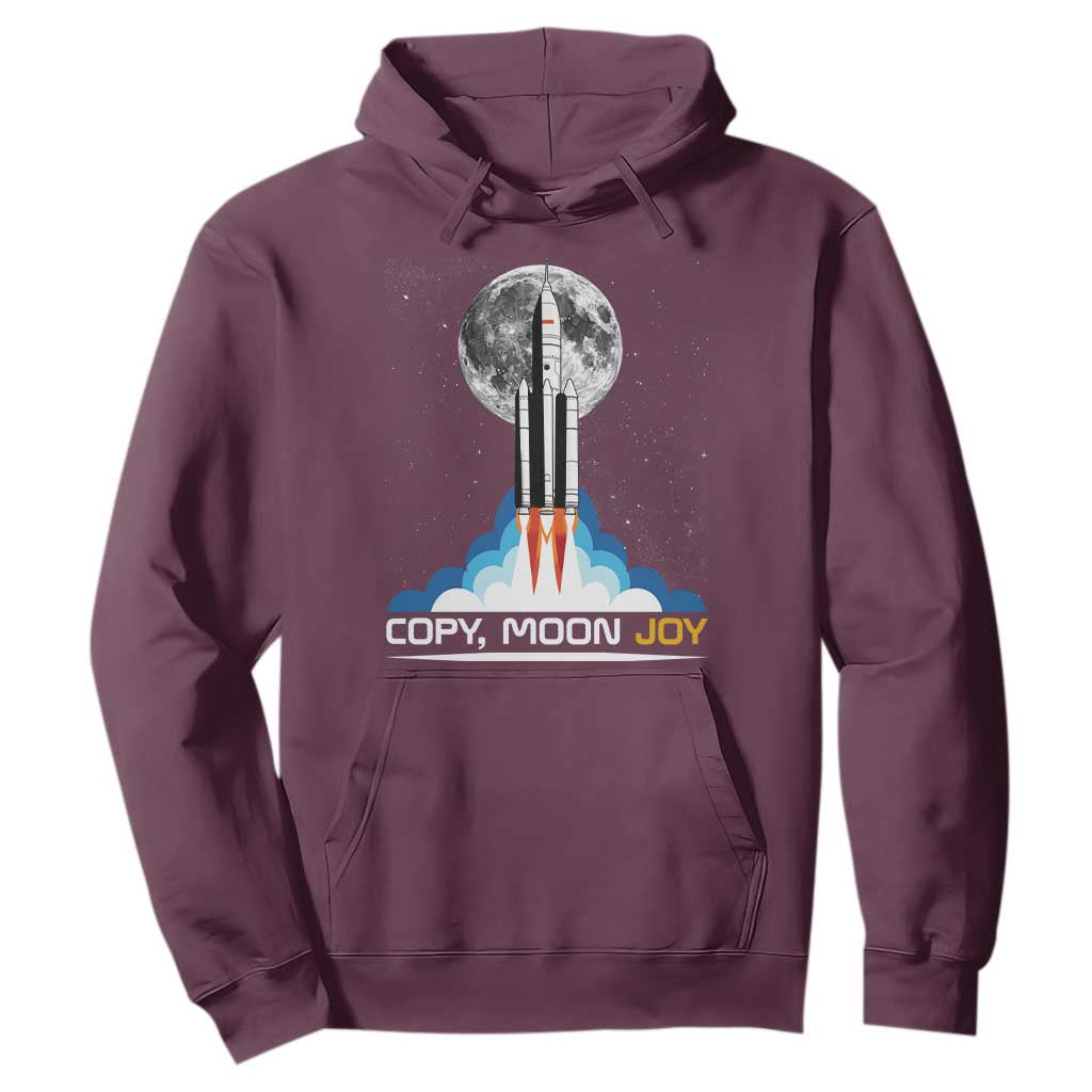 Copy Moon Joy Hoodie Rocket Launch Full Moon TS14 Maroon Print Your Wear