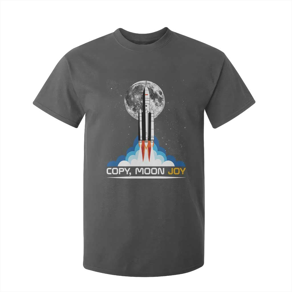 Copy Moon Joy T Shirt For Kid Rocket Launch Full Moon TS14 Dark Heather Print Your Wear