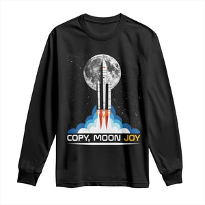 Copy Moon Joy Long Sleeve Shirt Rocket Launch Full Moon TS14 Black Print Your Wear