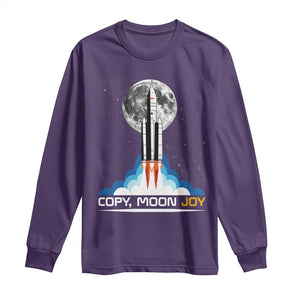 Copy Moon Joy Long Sleeve Shirt Rocket Launch Full Moon TS14 Purple Print Your Wear