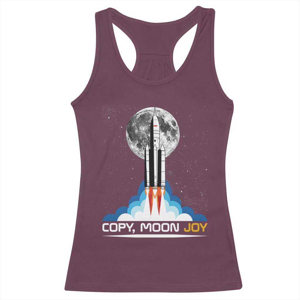 Copy Moon Joy Racerback Tank Top Rocket Launch Full Moon TS14 Maroon Print Your Wear