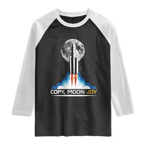 Copy Moon Joy Raglan Shirt Rocket Launch Full Moon TS14 Black White Print Your Wear