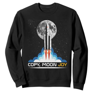 Copy Moon Joy Sweatshirt Rocket Launch Full Moon TS14 Black Print Your Wear
