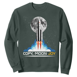 Copy Moon Joy Sweatshirt Rocket Launch Full Moon TS14 Dark Forest Green Print Your Wear