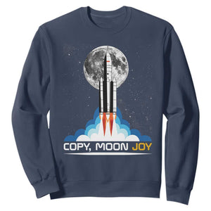 Copy Moon Joy Sweatshirt Rocket Launch Full Moon TS14 Navy Print Your Wear