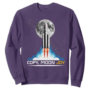 Copy Moon Joy Sweatshirt Rocket Launch Full Moon TS14 Purple Print Your Wear