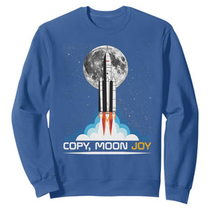 Copy Moon Joy Sweatshirt Rocket Launch Full Moon TS14 Royal Blue Print Your Wear
