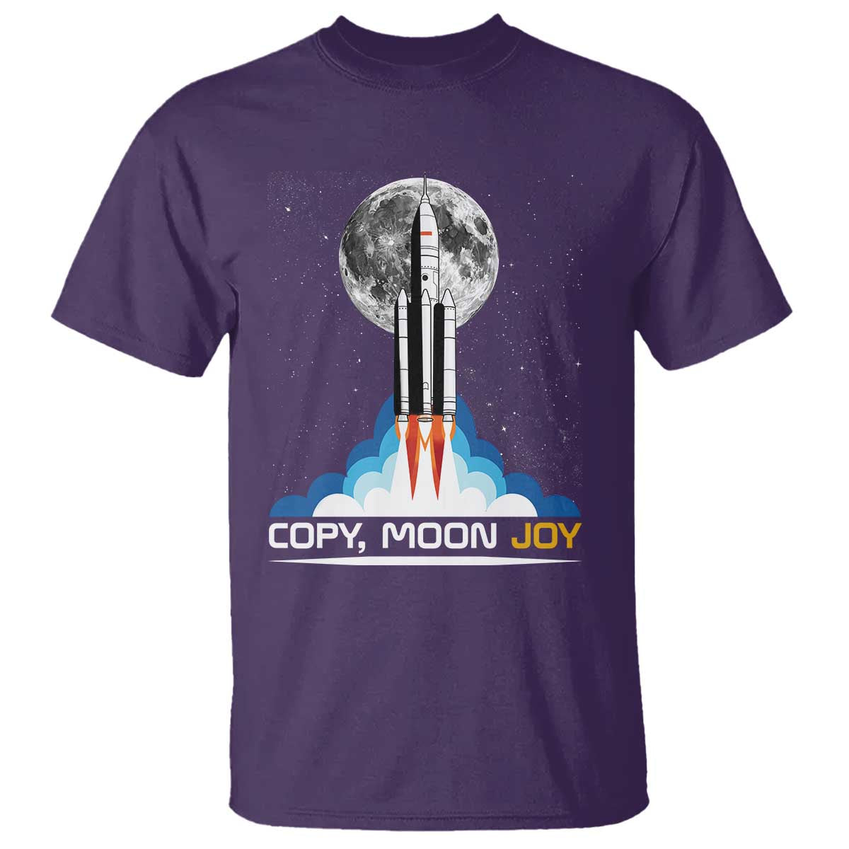 Copy Moon Joy T Shirt Rocket Launch Full Moon TS14 Purple Print Your Wear