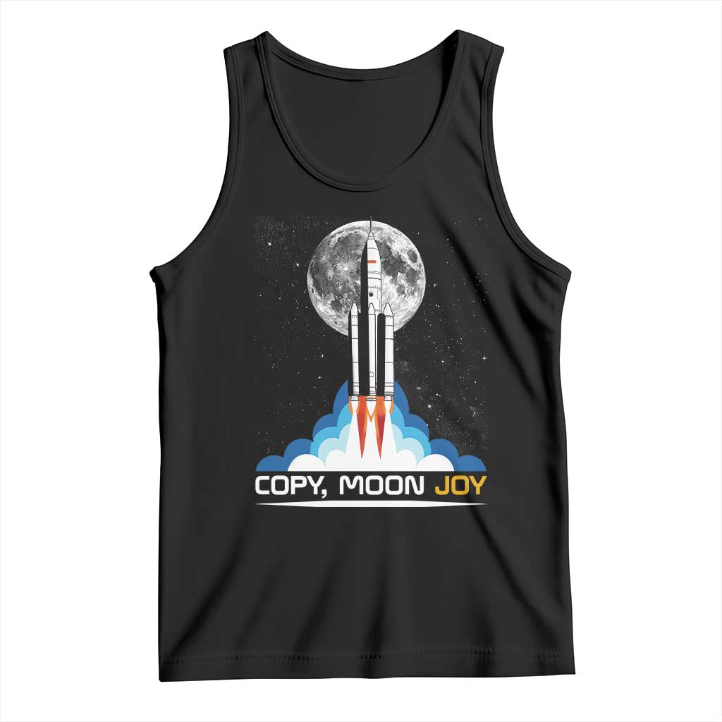 Copy Moon Joy Tank Top Rocket Launch Full Moon TS14 Black Print Your Wear