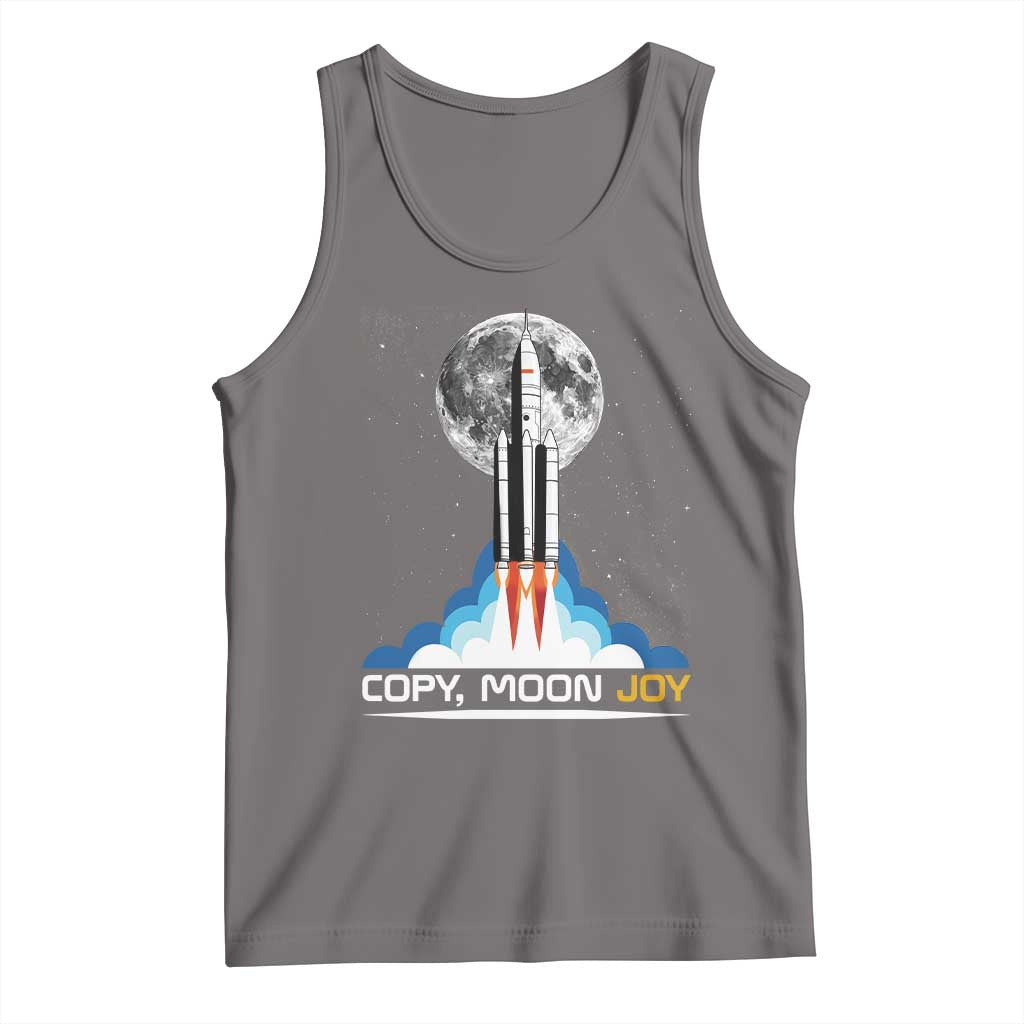 Copy Moon Joy Tank Top Rocket Launch Full Moon TS14 Deep Heather Print Your Wear